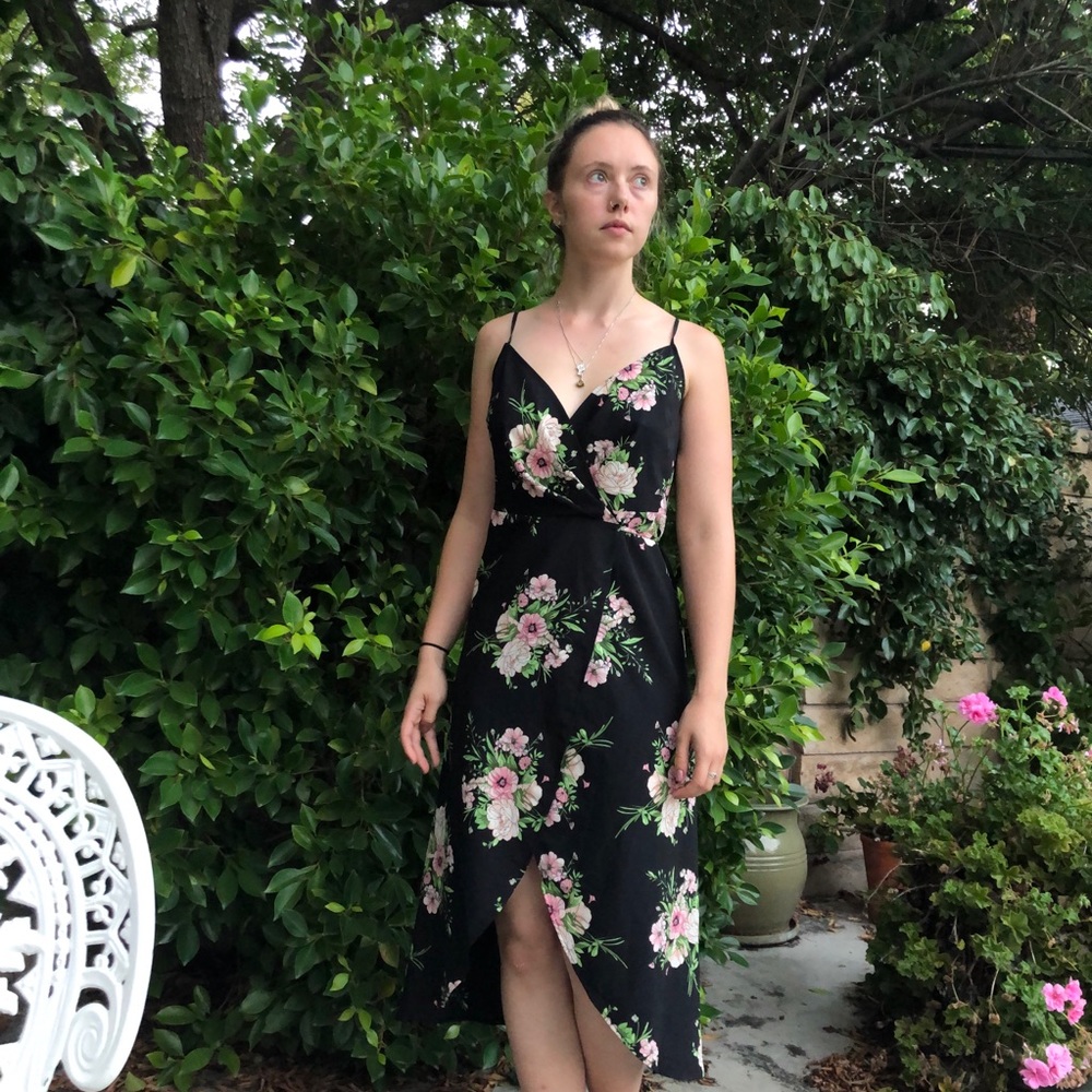 TopShop floral summer wrap dress